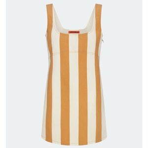 Simon Miller Sahara striped denim dress in tan stripe